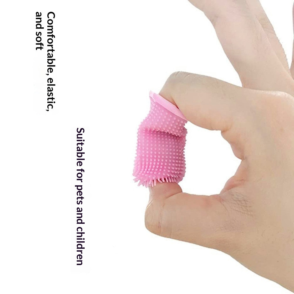 360-degree Silicone Finger Toothbrush For Cross-border Pets, Deep Oral Cleaning Finger Sleeve For Dogs And Cats