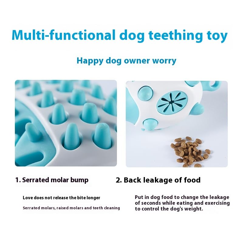 Dog Treat Interactive Chew Toy For Puppies Food-Leaking Design Teeth Grinding Cleaning Engaging Plaything For Dogs Encourages Healthy Eating And Weight Control