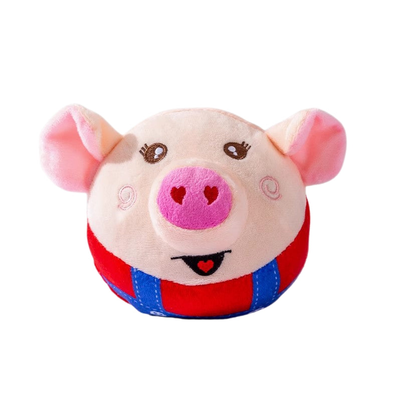 Dog Plush Piglet Toy, Electric Jumping Ball, Singing And Jumping, USB Rechargeable Pet Cat Interactive Toy