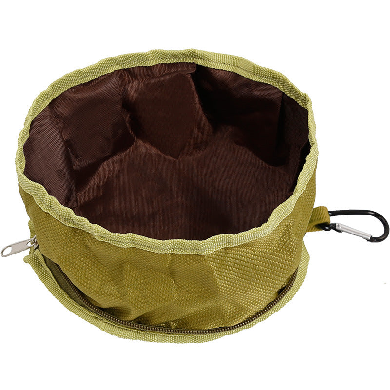 Outdoor Folding Pet Bowl Oxford Waterproof Easy To Clean