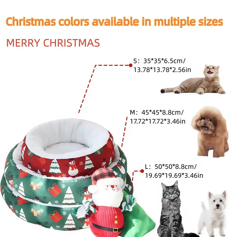 Christmas Mattresses For Pet Dogs And Cats, Warm Pet Beds, Kennel, Small And Medium-sized Dogs, Puppies And Kittens, And Extra Sizes For Sleeping