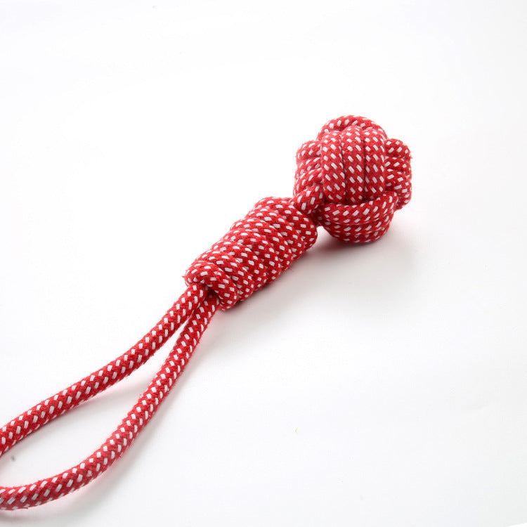 Pet Dog Cotton Rope Player Pull Type Grinding Toy