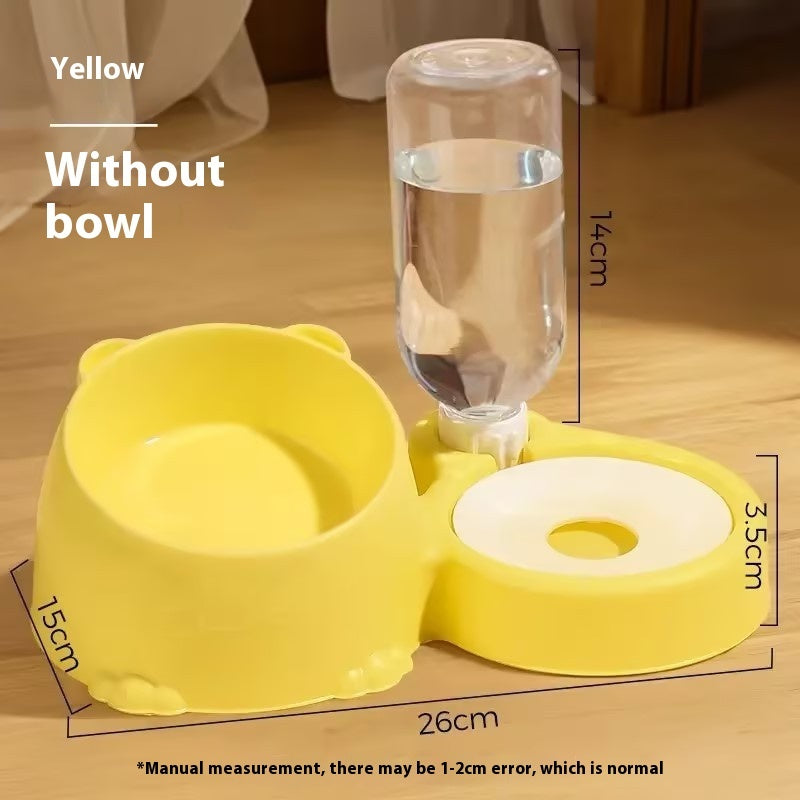 Double Bowl Automatic Drinking Pet Basin Stainless Steel Ceramic