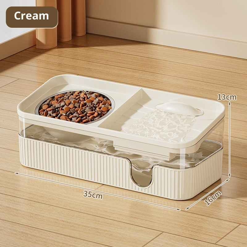 Automatic Filtration And Circulation Large-capacity Cat Feeding And Drinking Water Dispenser