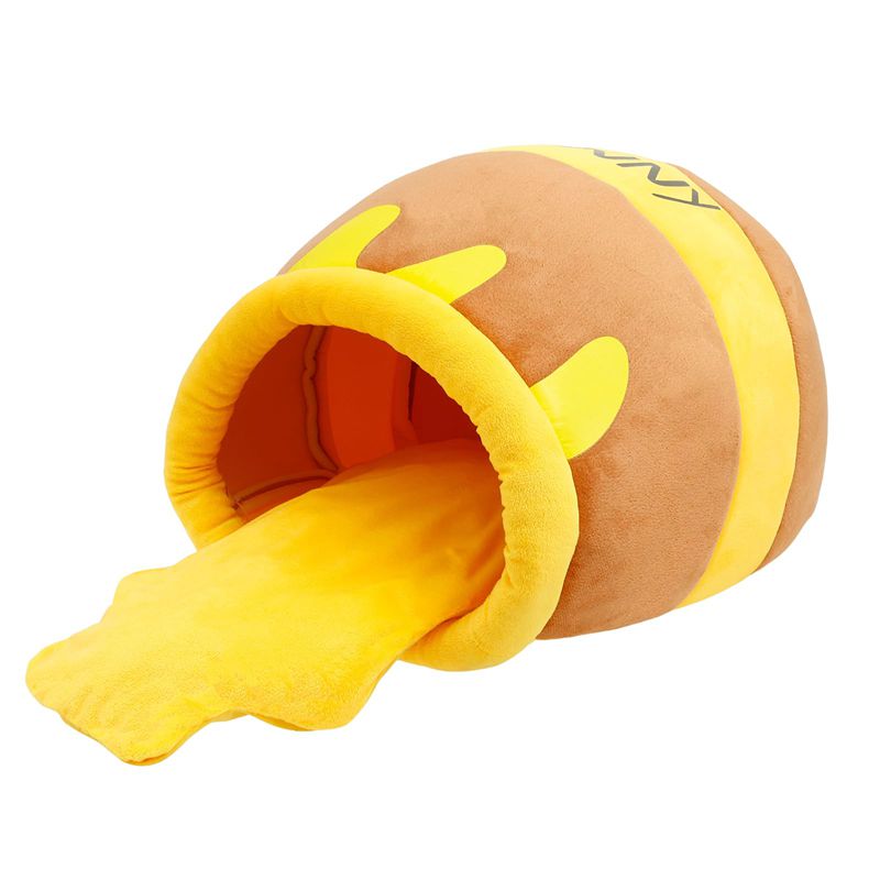Honey Pot Cat Bed, Comfortable Memory Foam Cat Cave Bed, Honey Pot Pet Nest Pet Cave Bed, Kitten Cave Bed Sleeping House, Cute Cartoon Design Semi Closed Cat Cave Bed For Small Cats