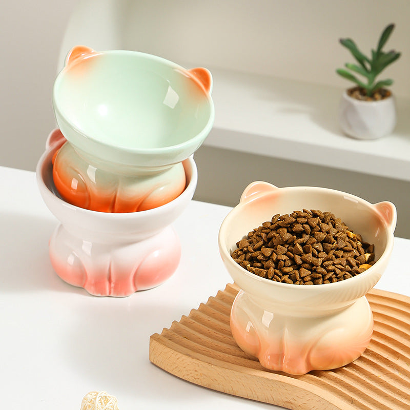 Ceramic Cat Dog Bowl Pet Supplies Drinking Water Goblet Food Basin