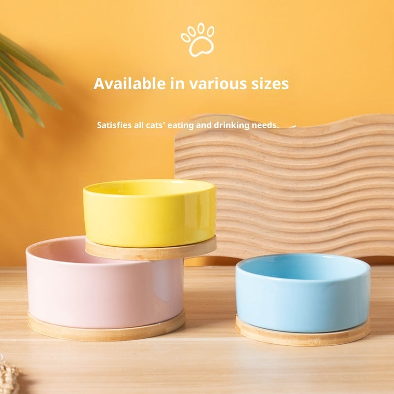 Constant Temperature Cat Ceramic Pet Heating Drinking Bowl