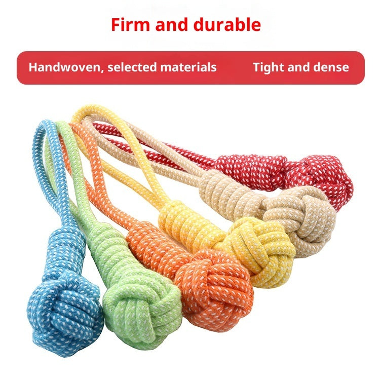 Pet Dog Cotton Rope Player Pull Type Grinding Toy