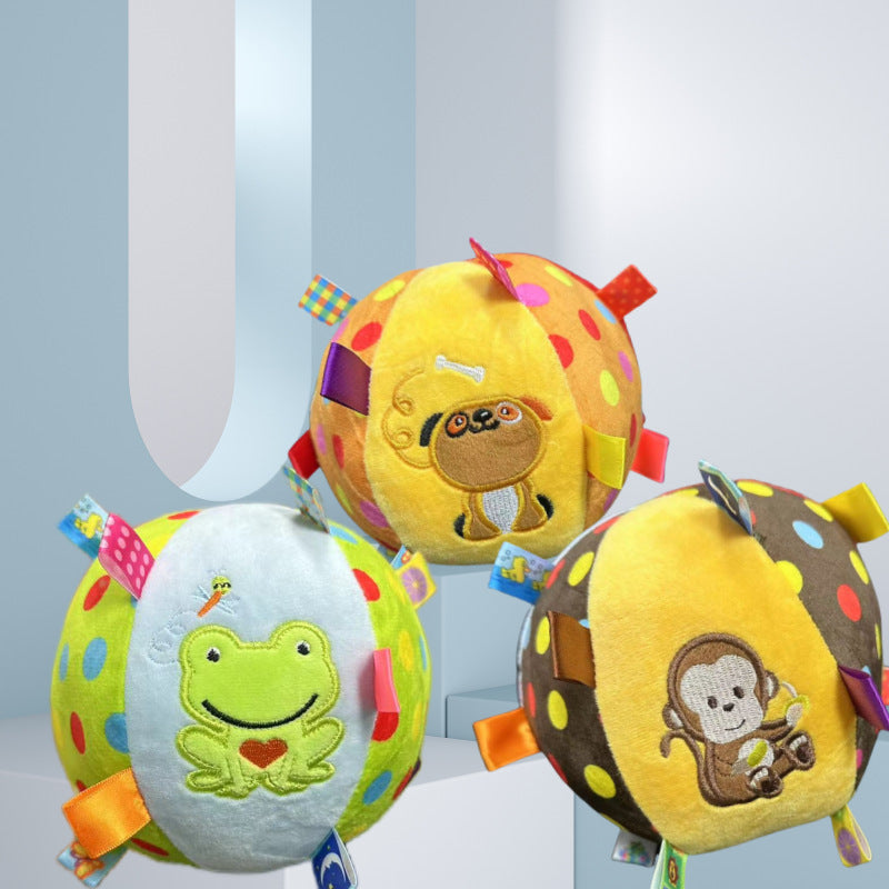 Plush Dog Sound Ringing Ball, Interactive Pet Toy, Teeth Cleaning, Chewing Toy, Big Dog, Little Dog