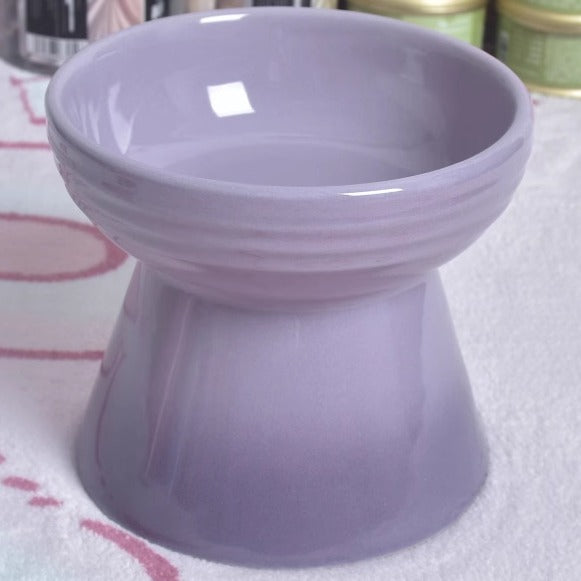 Dogs And Cats Prevention Black Chin High Foot Neck Protector Anti-tumble Pet Ceramic Bowl