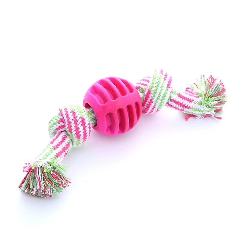 Pet Dog Toy Cotton Rope Double Knot Ball Bite Resistant Tooth Cleaning Toy Ball Pet Supplies