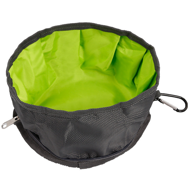 Outdoor Folding Pet Bowl Oxford Waterproof Easy To Clean