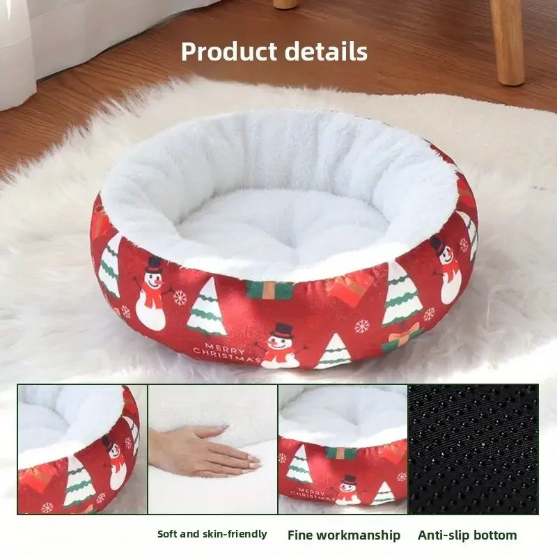 Christmas Mattresses For Pet Dogs And Cats, Warm Pet Beds, Kennel, Small And Medium-sized Dogs, Puppies And Kittens, And Extra Sizes For Sleeping
