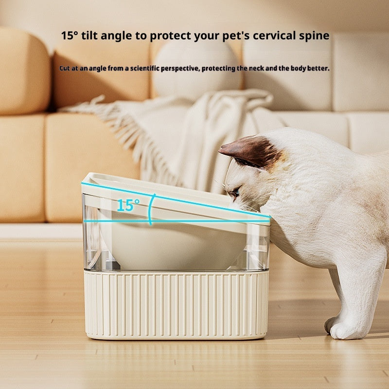 Automatic Filtration And Circulation Large-capacity Cat Feeding And Drinking Water Dispenser