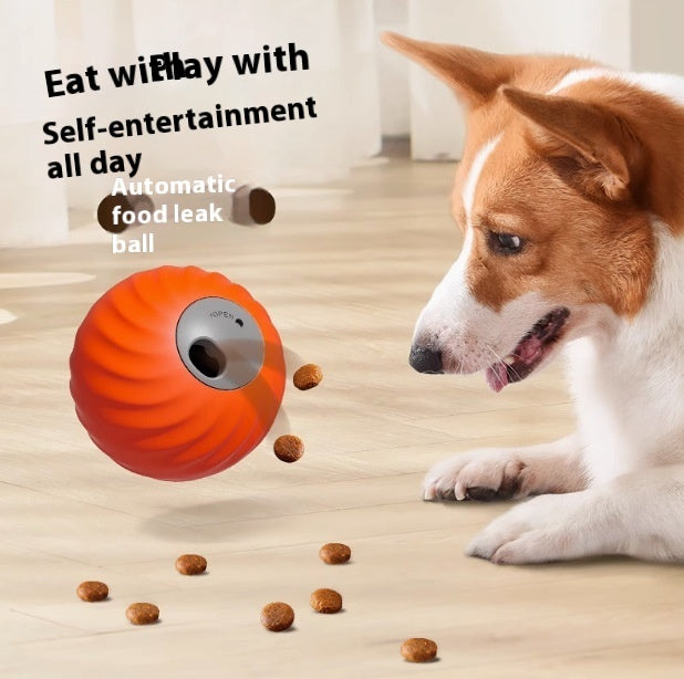 Pet Electric Food Dropping Ball Puzzle Self-Hi Relieving Stuffy Toys