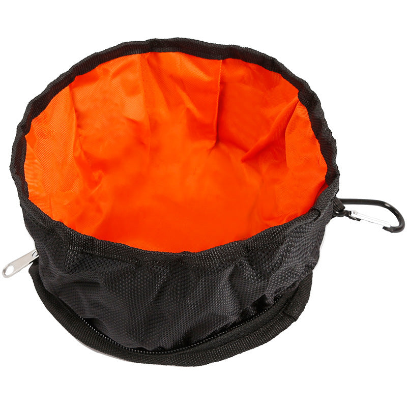 Outdoor Folding Pet Bowl Oxford Waterproof Easy To Clean