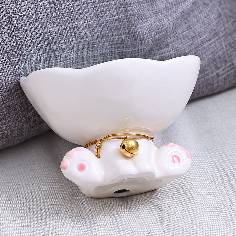 Flower Cute Cat Bowl Pet Bowl Anti-tumble Ceramic