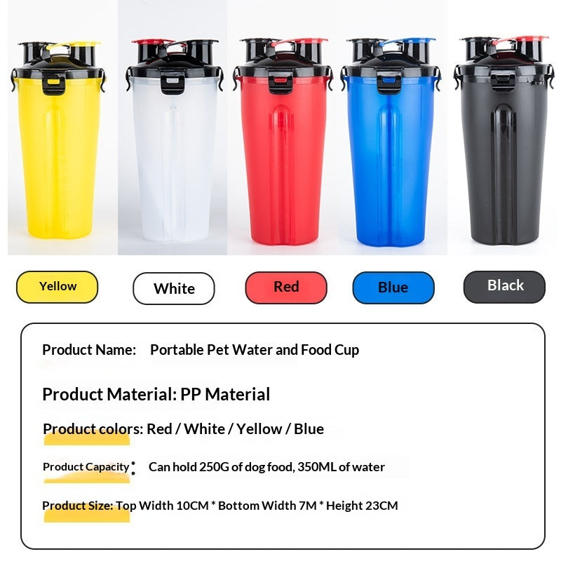 Portable Pet Dog Water Cup Hanging Dog Food Bowl Foldable Dog Bowl