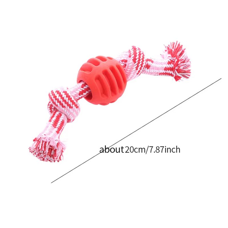 Pet Dog Toy Cotton Rope Double Knot Ball Bite Resistant Tooth Cleaning Toy Ball Pet Supplies