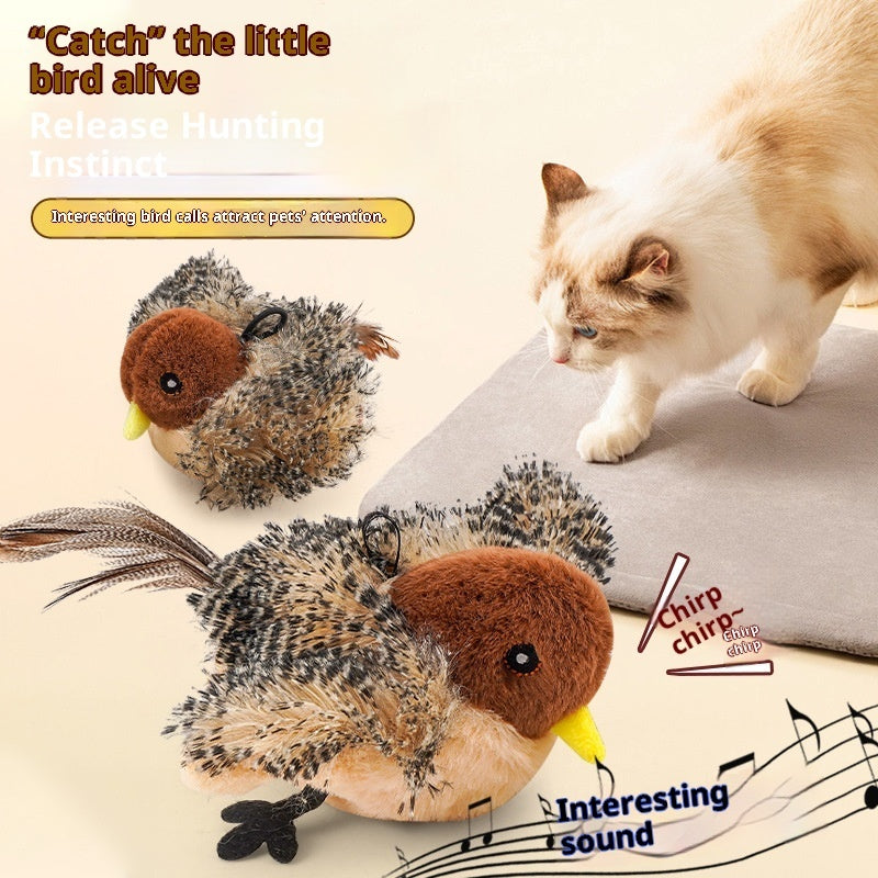 Inductive Magpie Cat Self-Entertaining Plush Smart Toy