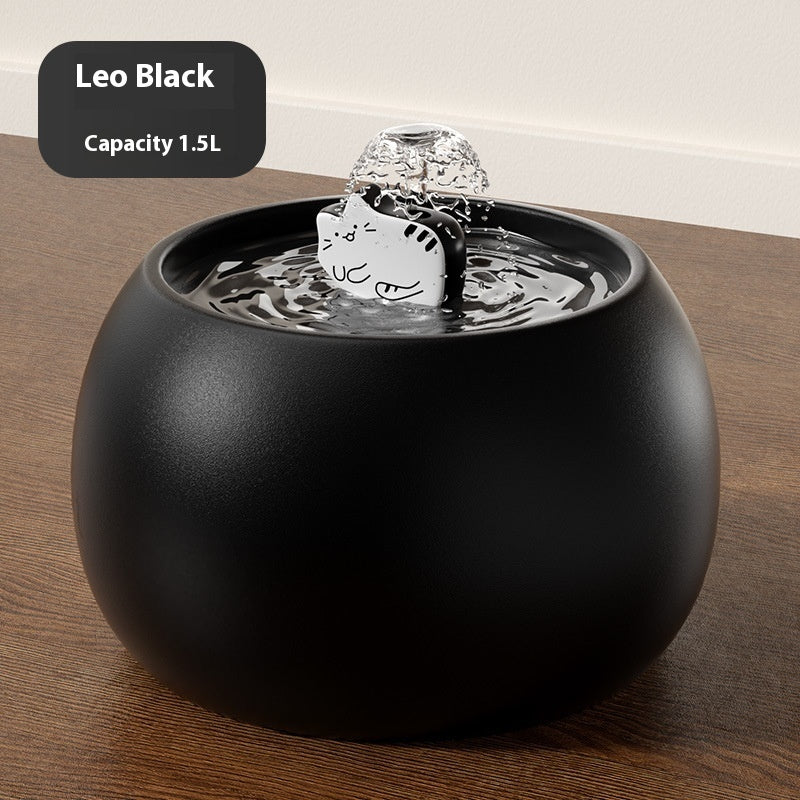 Cartoon Kitty Pet Ceramic Water Fountain