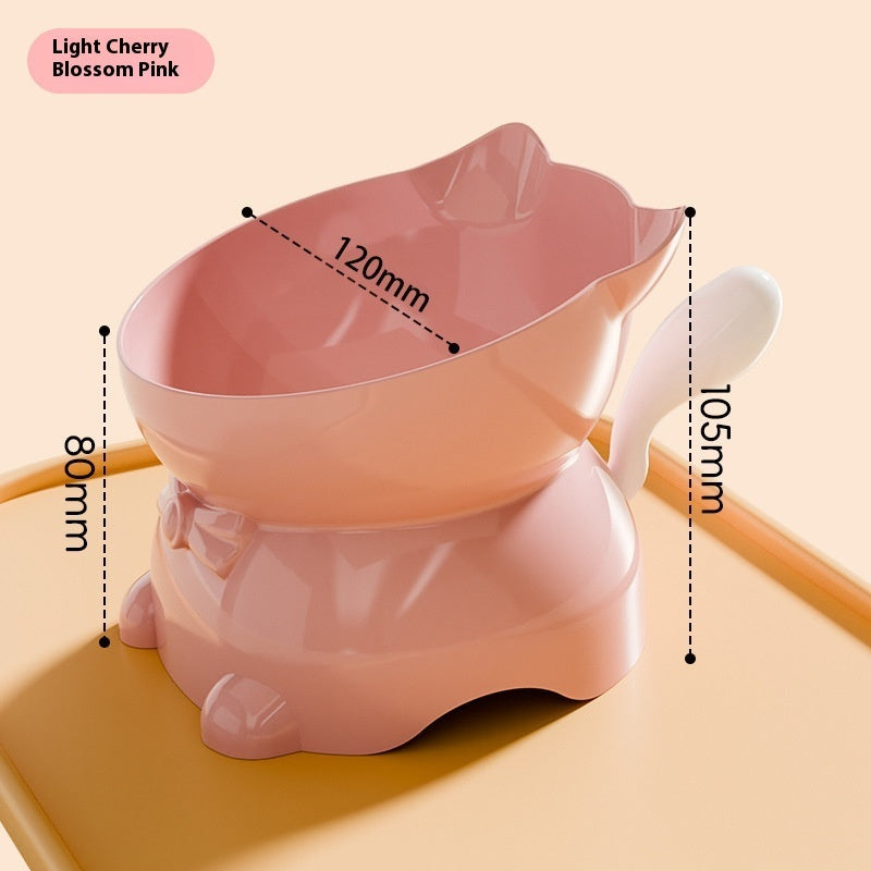 Stainless Steel Anti-fall Oblique Cat Bowl