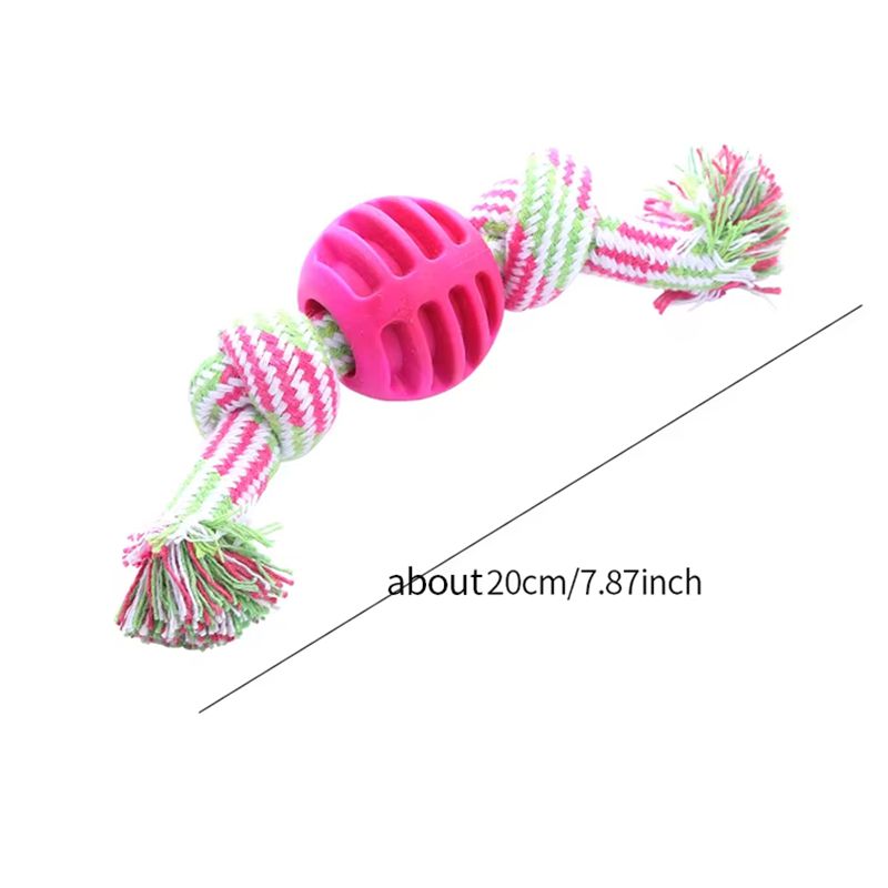 Pet Dog Toy Cotton Rope Double Knot Ball Bite Resistant Tooth Cleaning Toy Ball Pet Supplies