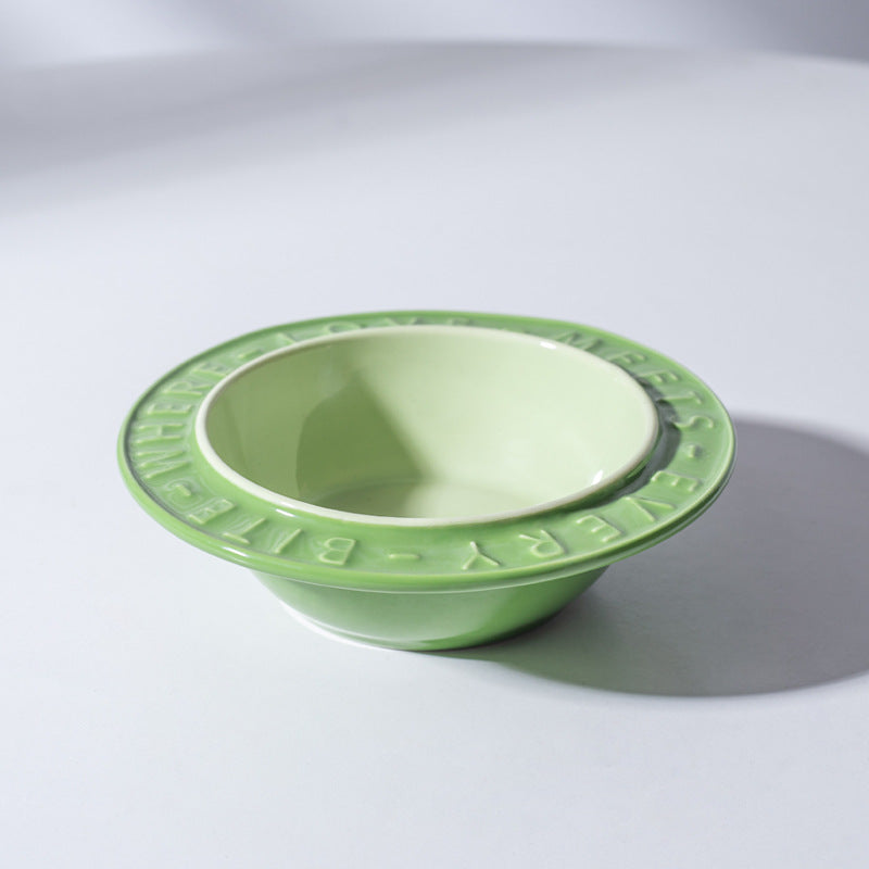 UFO Ceramic Cat Bowl Dog Bowl Rack Neck Protection Anti-tumble