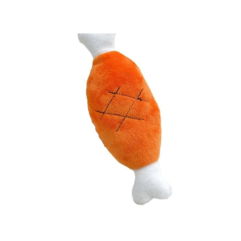 Plush Chicken Leg Dog Chew Toy - Soft Durable Pet Chewing Toy For Small Medium Dogs Puppy Teething Play Supplies