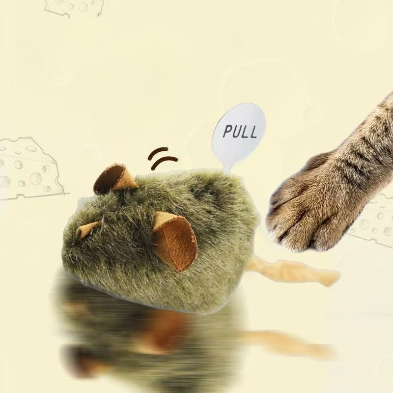 Funny Plush Mice Cat Toy Simulation Mouse Kitten Toy Bite-resistant Automatic Chirping Interactive Cat Chew Toy