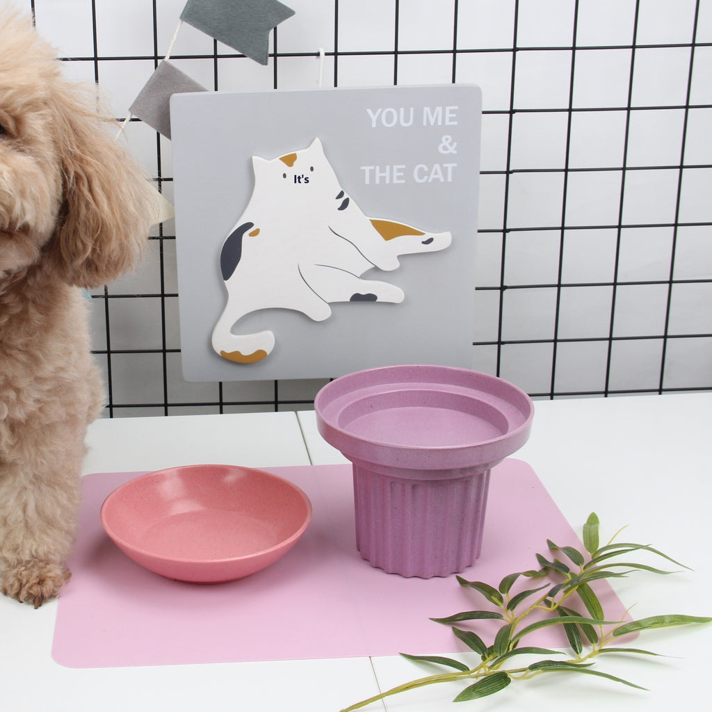 Pet Bowl Bamboo Fiber Three-in-one