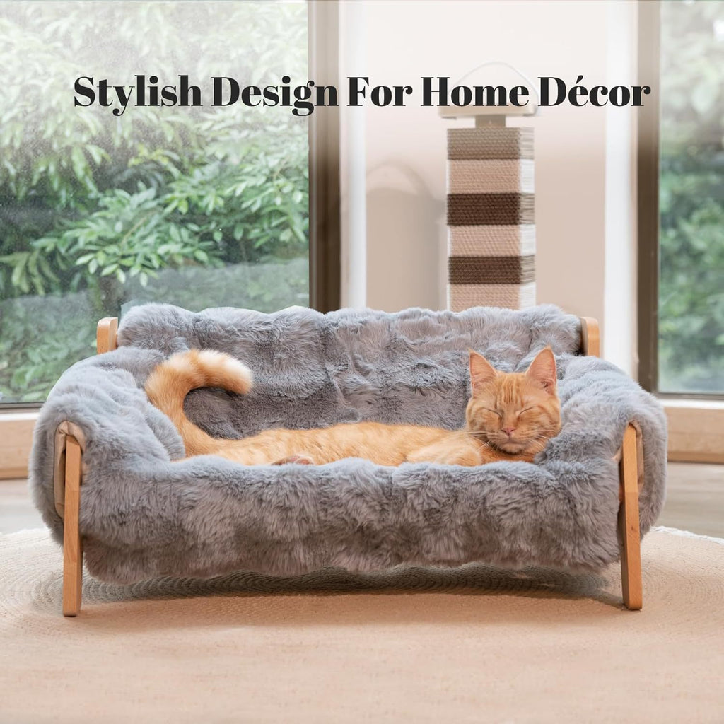 Wooden Cat Sofa Four-season Use Removable And Washable Cat Bed