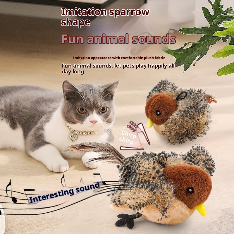 Inductive Magpie Cat Self-Entertaining Plush Smart Toy