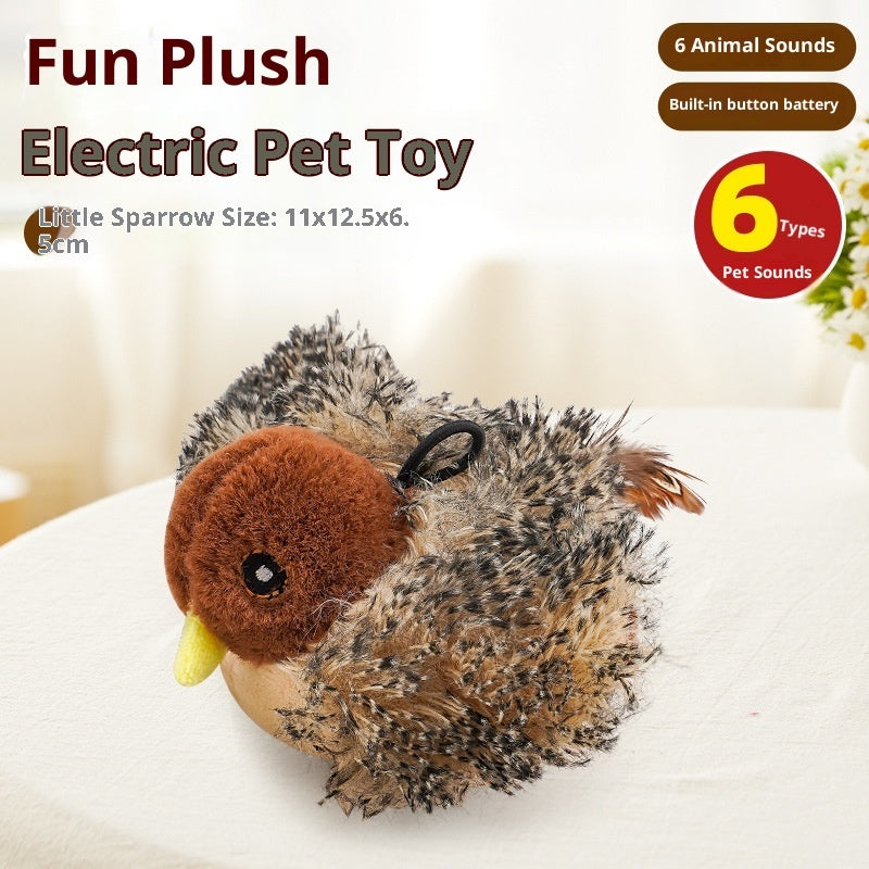 Inductive Magpie Cat Self-Entertaining Plush Smart Toy