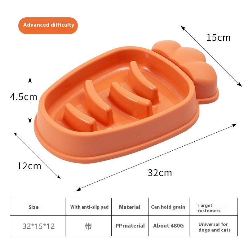 Radish Dog Slow Food Anti-tumble Pet Bowl