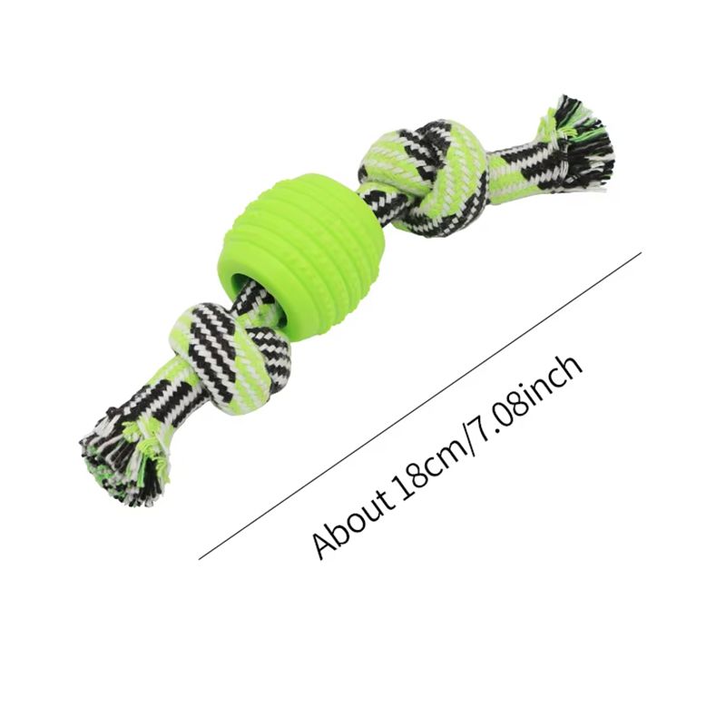 Pet Dog Toy Cotton Rope Double Knot Ball Bite Resistant Tooth Cleaning Toy Ball Pet Supplies