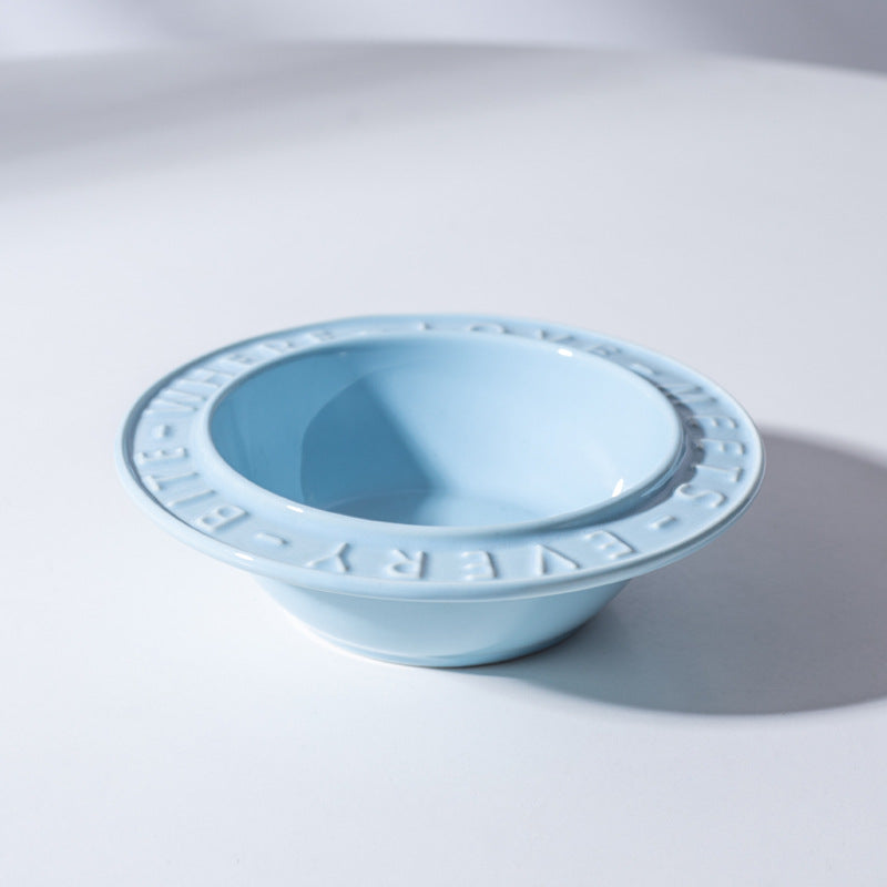 UFO Ceramic Cat Bowl Dog Bowl Rack Neck Protection Anti-tumble