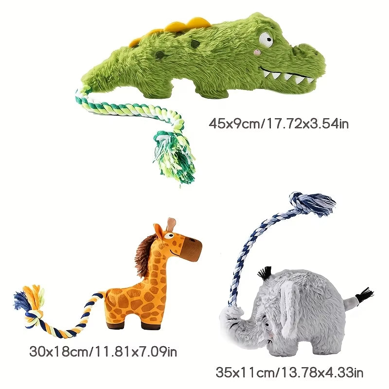 Squeaky Toys For Dogs - Dog Toys Plush, Funny Stuffed Enrichment For Poodle Bulldog Senior Home Indoor Travel Camping Enhance Playful Moments During Indoor Outdoor Activities