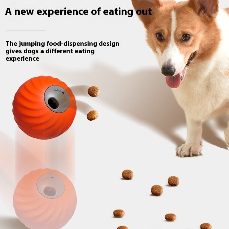 Pet Electric Food Dropping Ball Puzzle Self-Hi Relieving Stuffy Toys