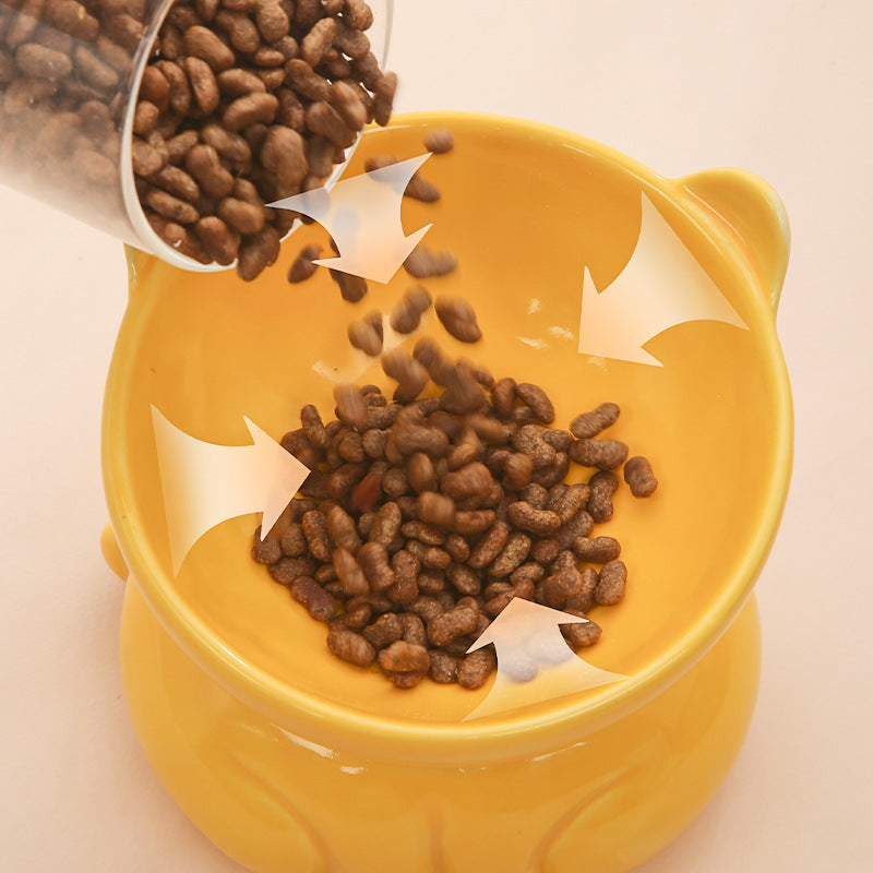 Ceramic Cat Dog Bowl Pet Supplies Drinking Water Goblet Food Basin