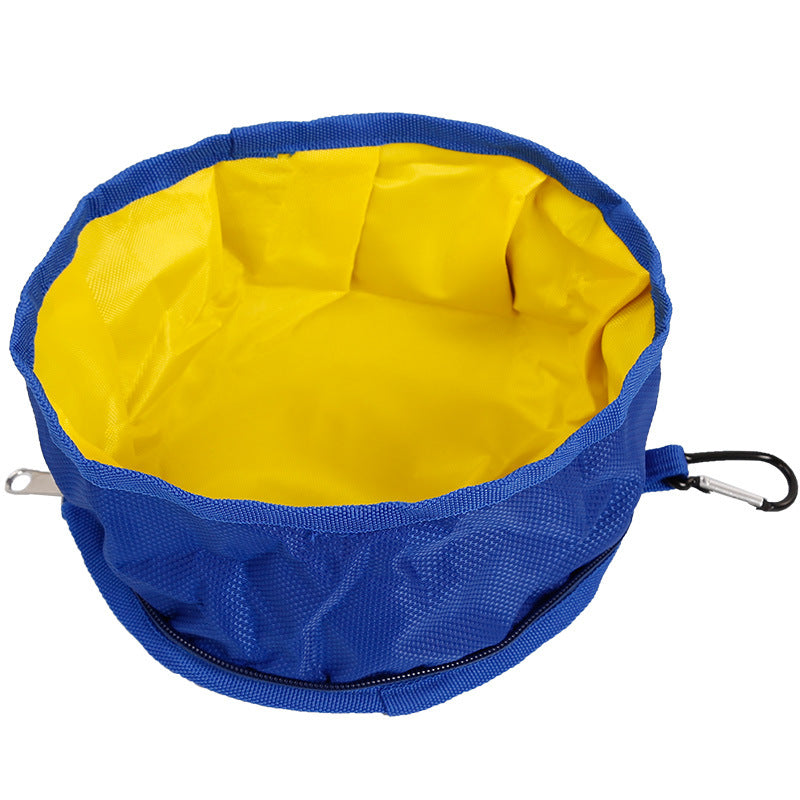 Outdoor Folding Pet Bowl Oxford Waterproof Easy To Clean