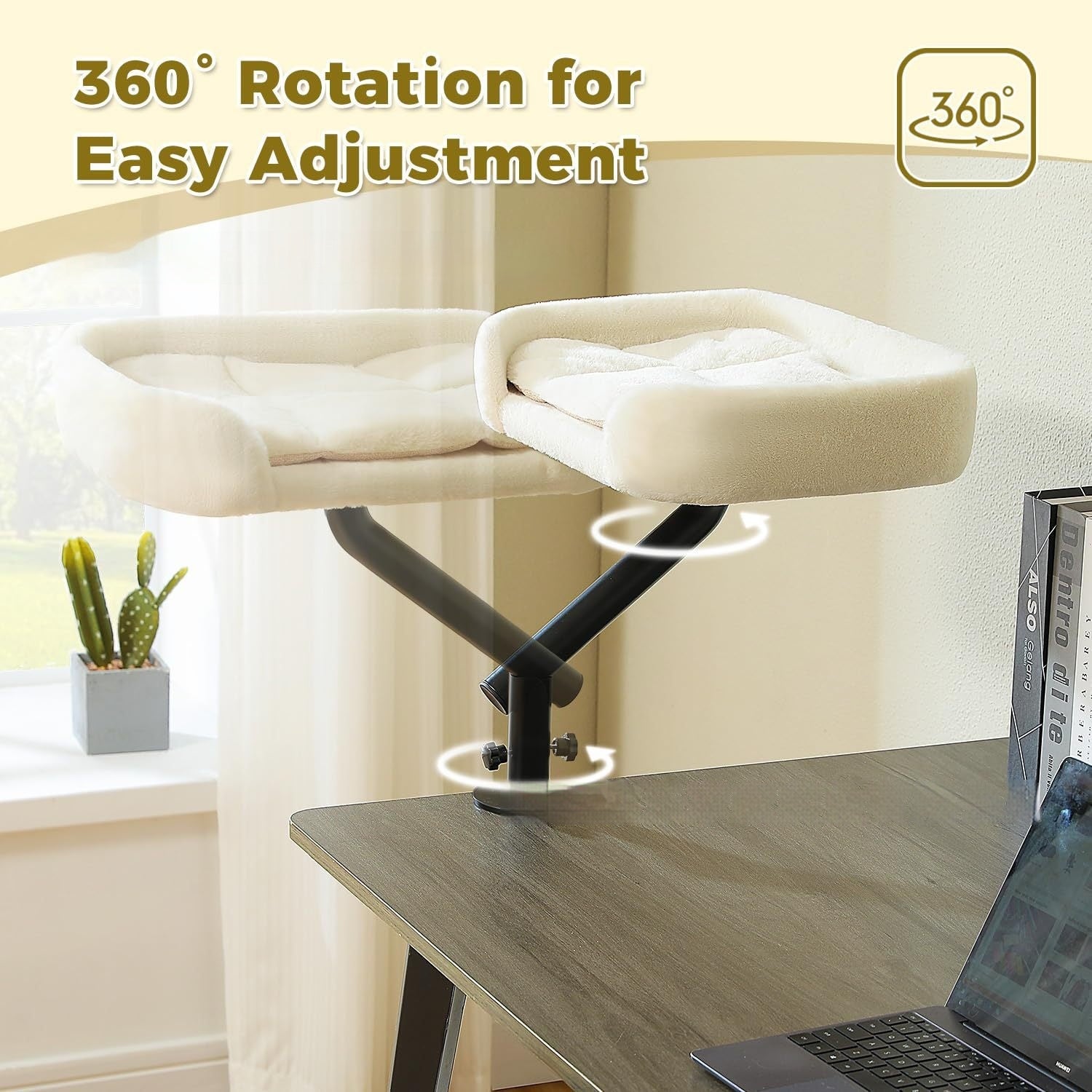 Desktop Cat Bed With Rotating And Adjustable-height Pet Cat Climbing