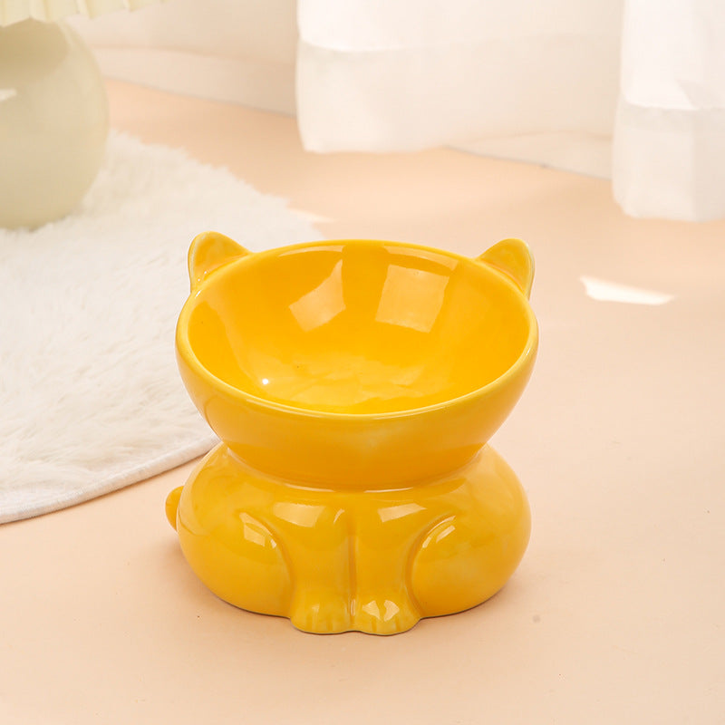 Ceramic Cat Dog Bowl Pet Supplies Drinking Water Goblet Food Basin