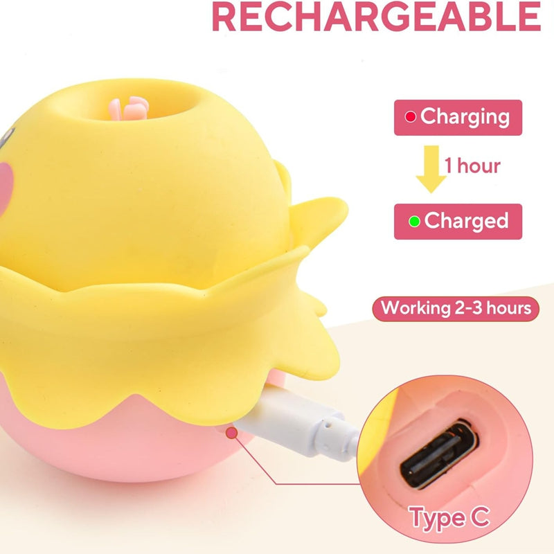 Interactive Automatic Cat Feather Toy, Rotating With LED Light, Rechargeable Electronic Chirping Toys For Indoor Cats.