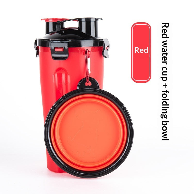 Portable Pet Dog Water Cup Hanging Dog Food Bowl Foldable Dog Bowl