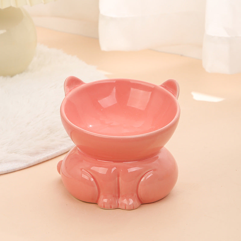 Ceramic Cat Dog Bowl Pet Supplies Drinking Water Goblet Food Basin