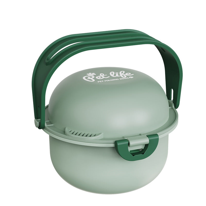 Pet Portable Folding Outdoor Dog Feeding Drinking Bowl