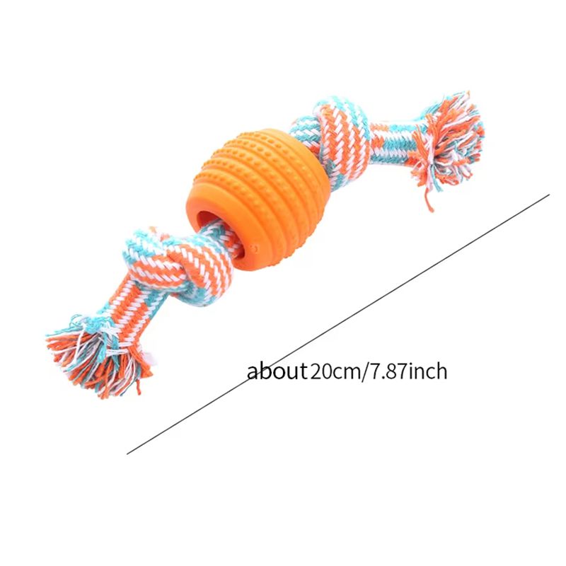 Pet Dog Toy Cotton Rope Double Knot Ball Bite Resistant Tooth Cleaning Toy Ball Pet Supplies