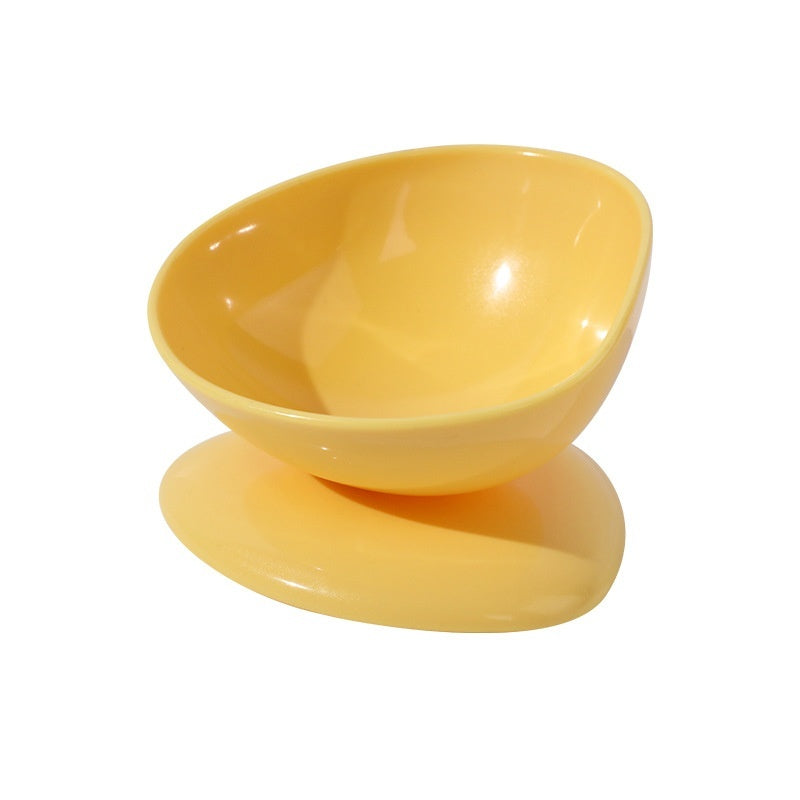 Pet Solid Color Large Caliber Anti Spill Cat Bowl