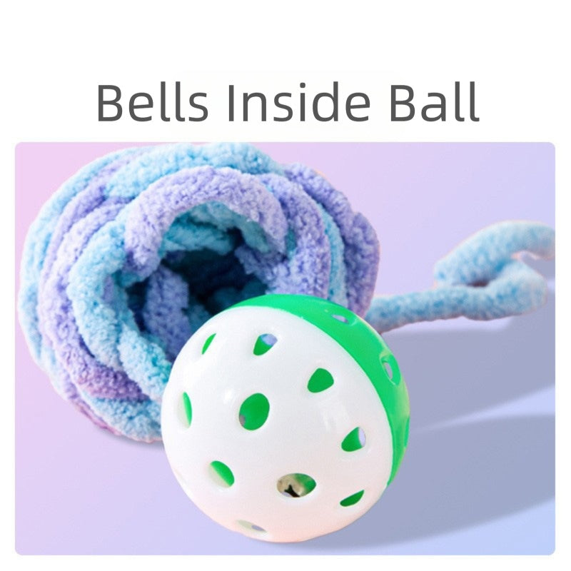 Pet Silent Cat Toy, Wool Ball, Cat Toy Ball, Plush, Boring, Durable, Teeth Grinding, Playing With Little Cats, Chewing, Cat Toy Stick
